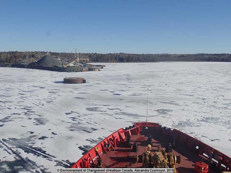 Canadian Coast Guard icebreaking continues for North Channel Lake Huron