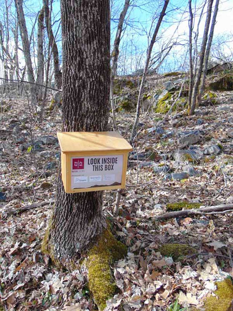 Drawing boxes encourage creative outdoor activity on Manitoulin Trails