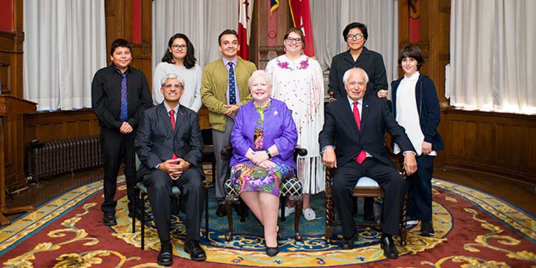 Isaiah Aguonie receives James Bartleman Award