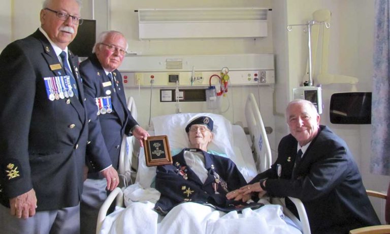 Manitoulin-North Shore naval veterans honour Allan Tustian as he reaches 100th birthday