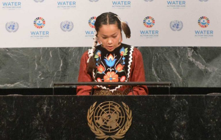 Wiikwemkoong’s water warrior Autumn Peltier speaks at UN Climate Summit
