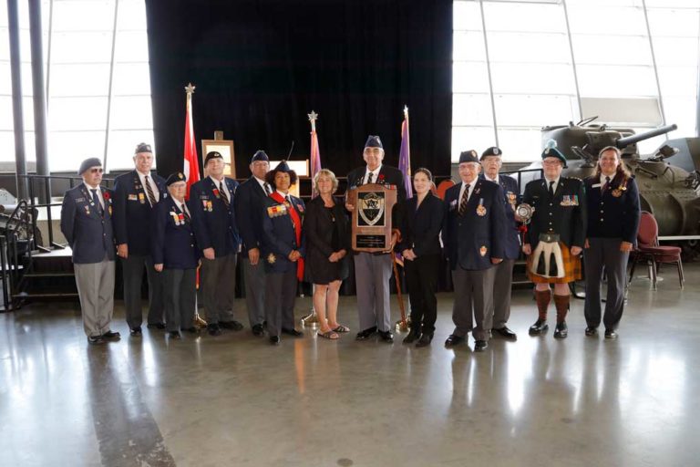 War Pensioners of Canada surrender colours at Tomb of the Unknown Soldier