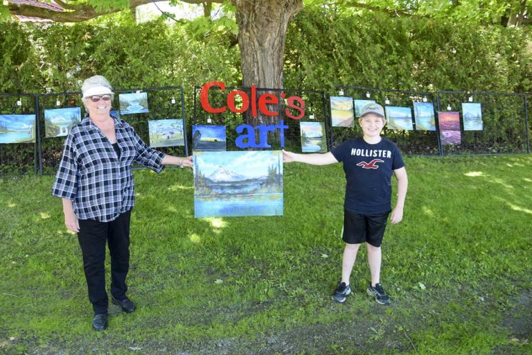 Cole Hughson holds successful first public showing and sale of artworks