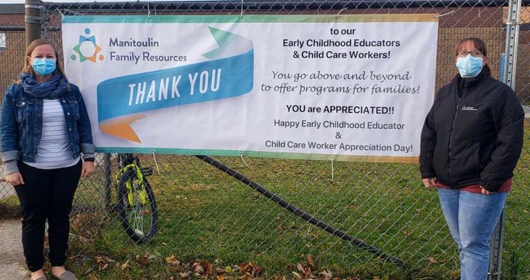 Early Childhood Educator and Child Care Worker Appreciation Day marked on Manitoulin Island
