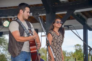 JW Stevens joined Brittany Manitowabi onstage during the FASD Entertainment Showcase at Thunderbird Park.