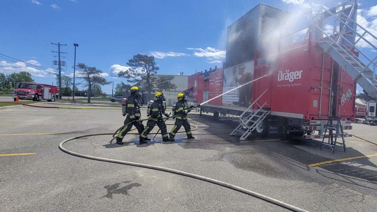 Island firefighters get opportunity to train on mobile fire simulator