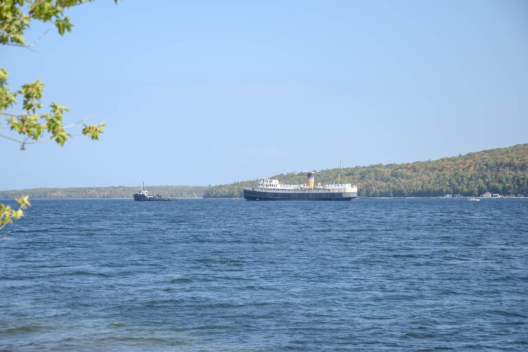 S.S. Norisle sails out of Manitowaning Bay