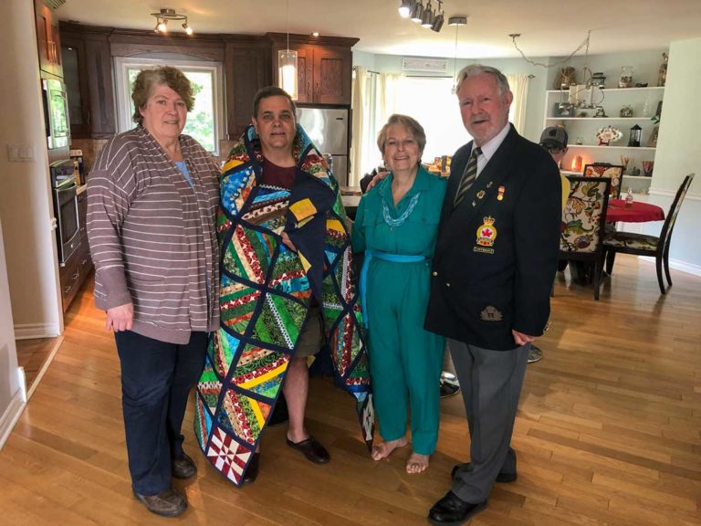 Sheguiandah veteran gifted with Quilt of Valour