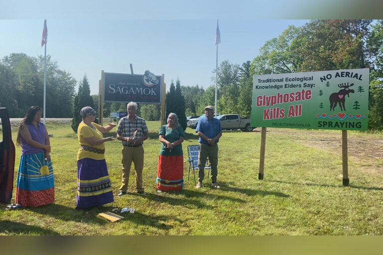 TEK Elders launch billboard campaign to end aerial glyphosate spraying in forestry
