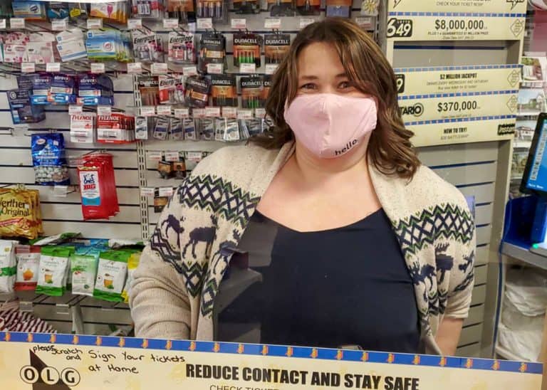 I’m your neighbour: Ashley Taylor greets all of her customers with a masked smile