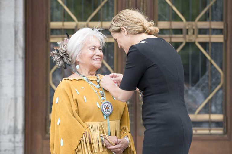 Jeannette Corbiere Lavell receives Order of Canada at Rideau Hall