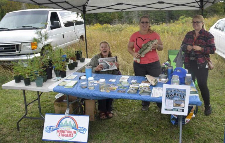 Manitoulin Streams employees can often be found at local events bringing awareness to the importance of stream rehabilitation.