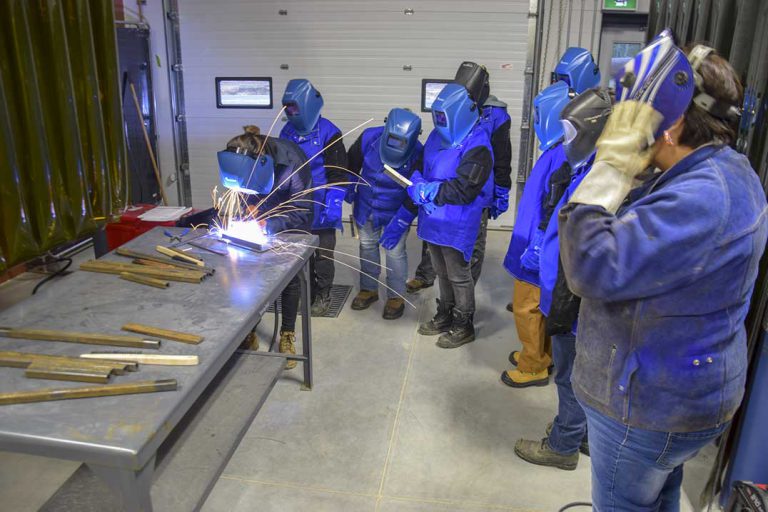 Women learn the welding trade at Kenjgewin Teg course