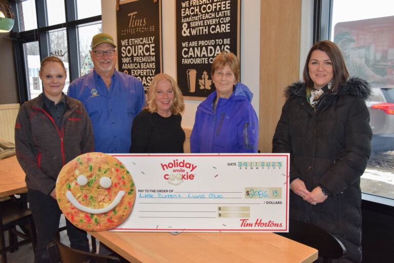 Little Current Lions Club harvests Tim Horton smiles