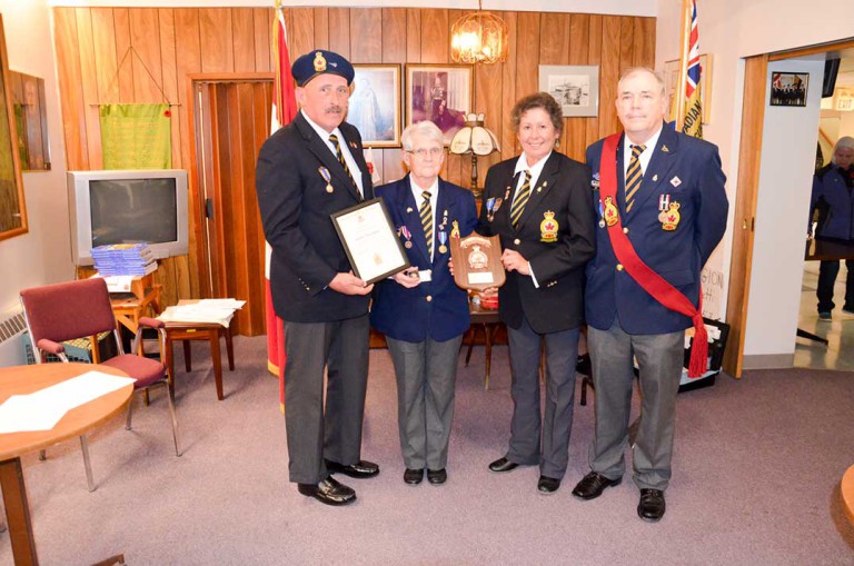 Linda Bowerman honoured with a life membership by Royal Canadian Legion 177