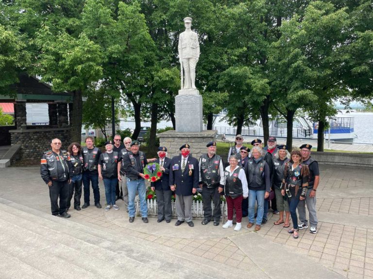 Cavaliers Royal Canadian Legion motorcycle group visits Manitoulin Island
