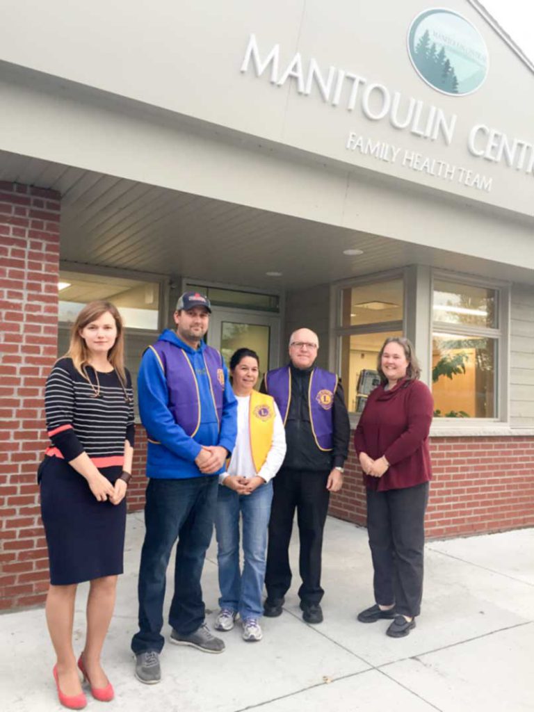 Lions donate to Manitoulin Central Family Health Team
