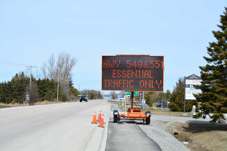 M’Chigeeng is limiting vehicles en route along Highways 540 and 551 through the community to ‘essential travel’ only