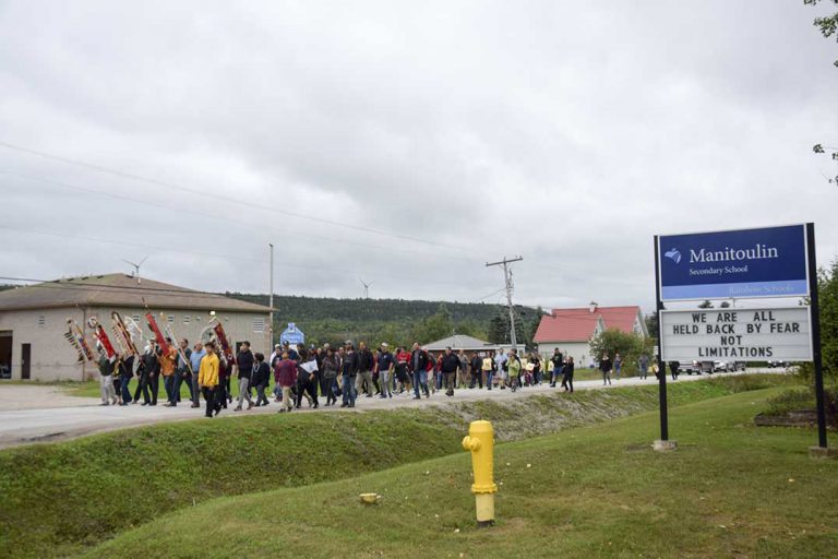 Manitoulin and area First Nation leaders, elders, rally over Manitoulin S.S. racial tension concerns