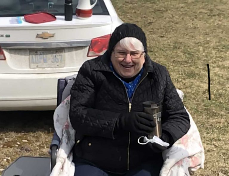 Providence Bay octogenarian curler reviews birthday parade