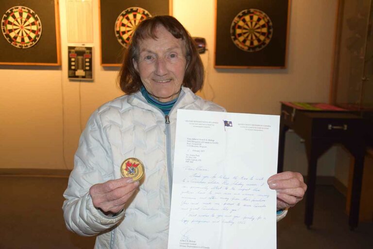 Elaine Peck acknowledged for her many handwritten cards