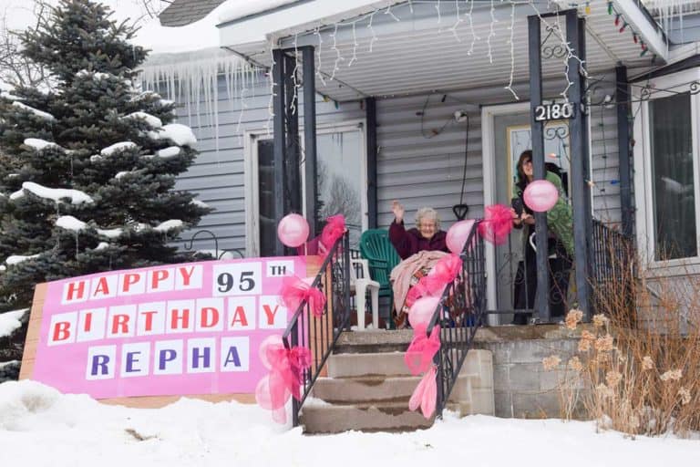 More than 40 vehicles parade for Mindemoya matriarch’s 95th