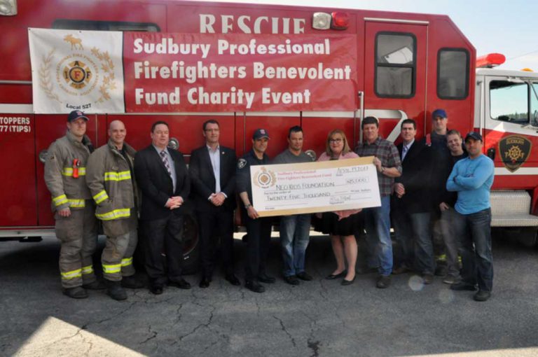 Sudbury Professional Fire Fighters Heat Things Up for NEO Kids