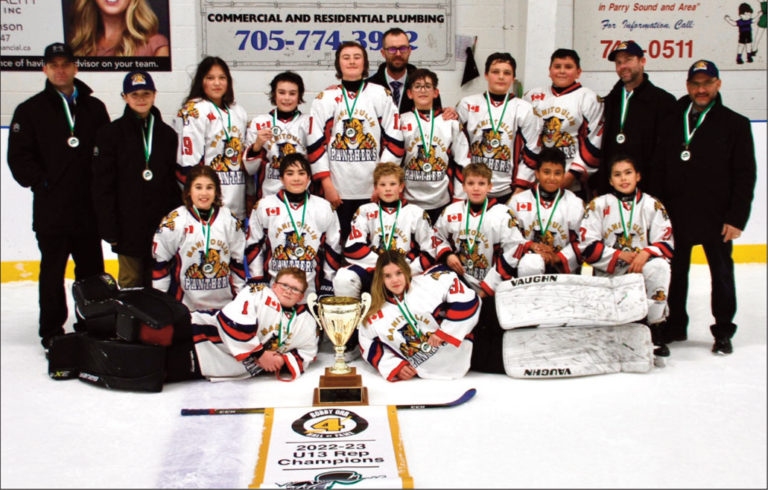 The U13 Manitoulin Panthers team
