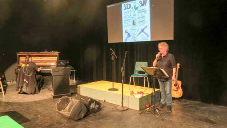 Debajehmujig Storytellers double up at Seed Swap 2017