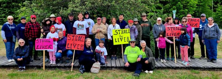 Another successful Stroll for Liver fundraising event was held in Kagawong Sunday, organized by Anna and Wayne Aelick. The event saw over 30 take part, despite the rainy conditions. The Aelicks have raised over $15,000 for the Liver Foundation so far with events such as this. photo by Sharon Jackson