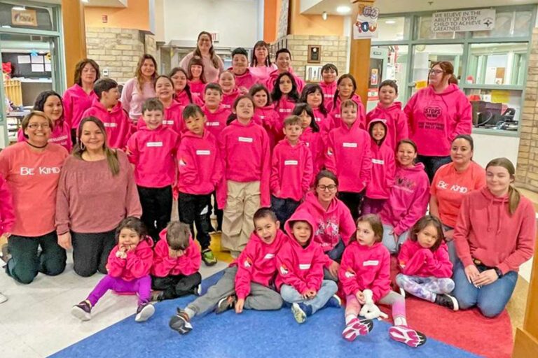 Manitoulin District schools celebrate Pink Shirt Day on a snow day