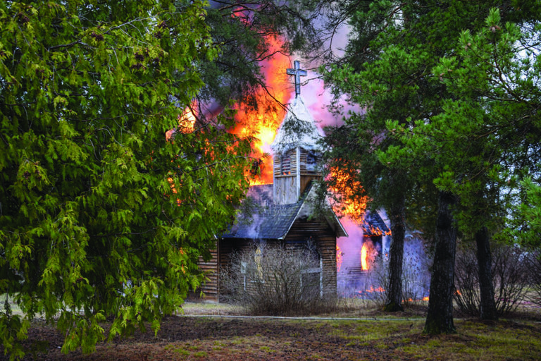 Fire destroys historic Sheguiandah Anglican church