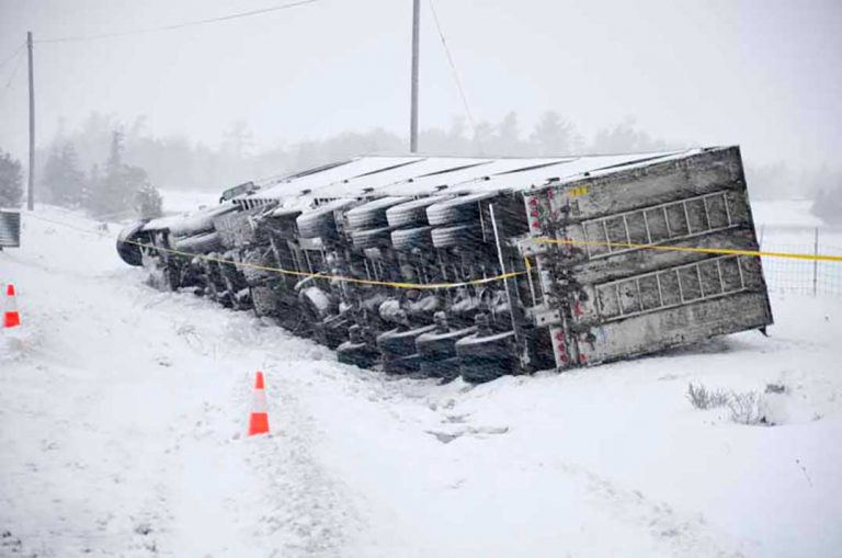 Weather wreaks havoc  on Manitoulin highways