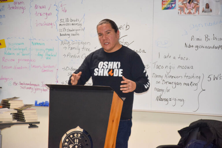 Author Waubgeshig Rice talks all things writing at Wiikwemkoong High School