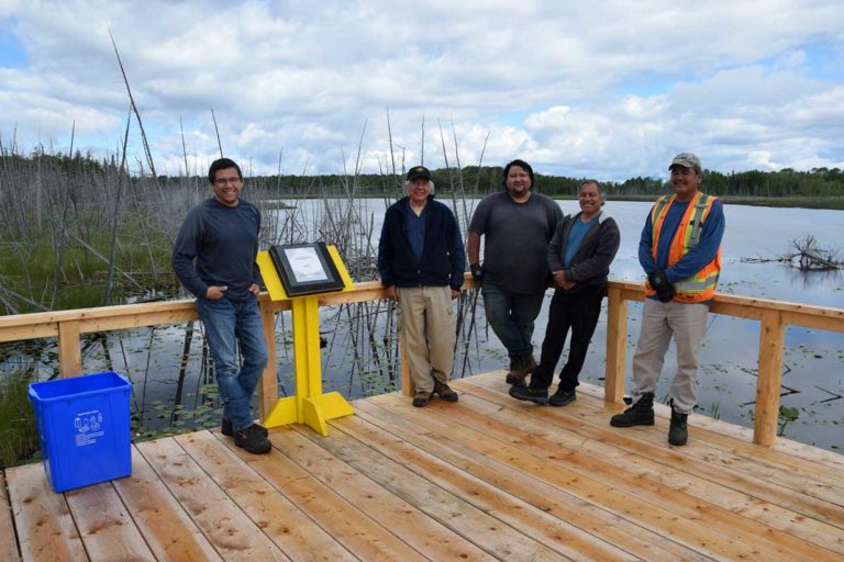 Wiikwemkoong unveils Marsh  Project trail and viewing stand