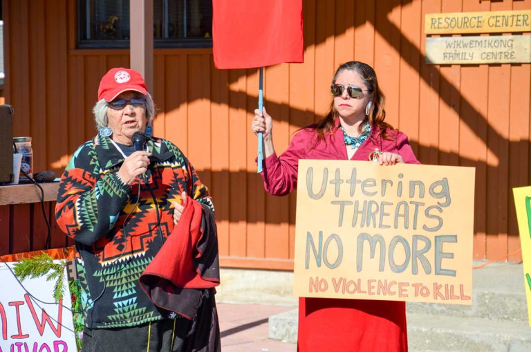 Grandmothers rally to support victim outside Wiky court