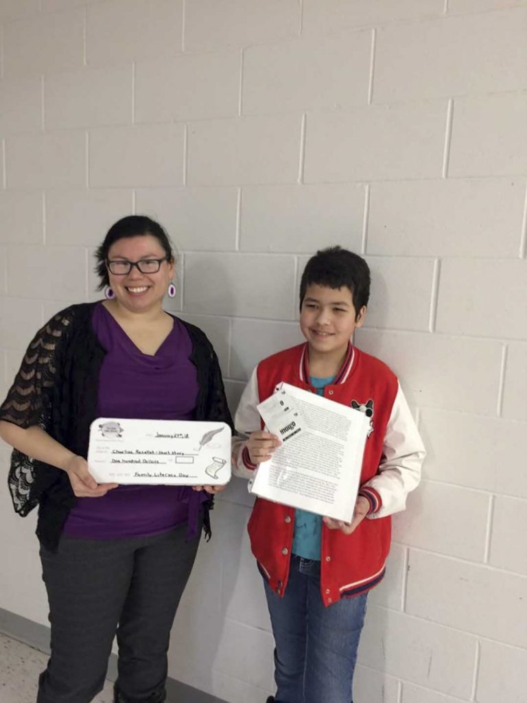 Wiikwemkoong Fun Day library short story contest winner