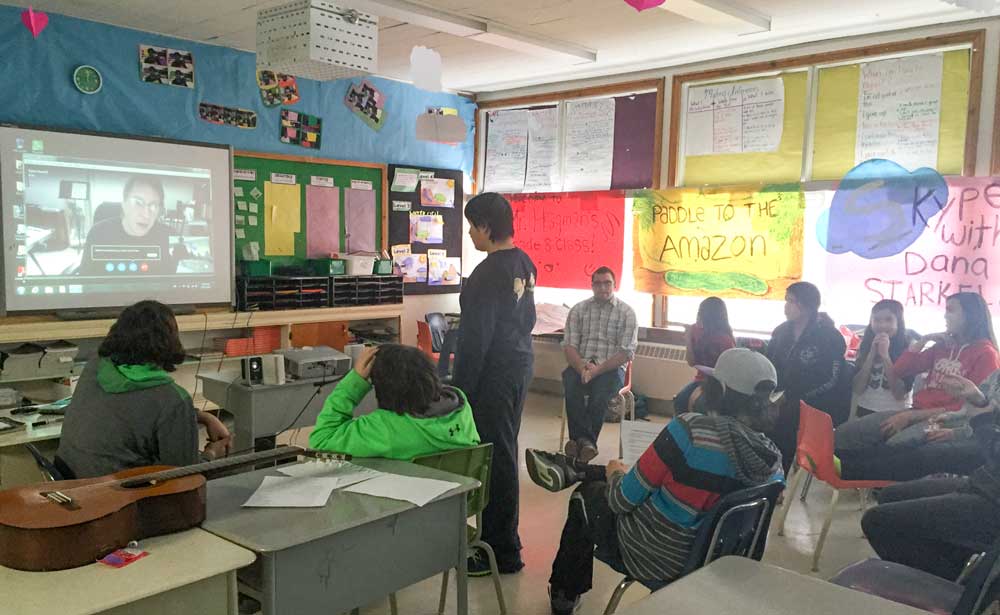 Pontiac School students hear tales of adventure through Skype meeting