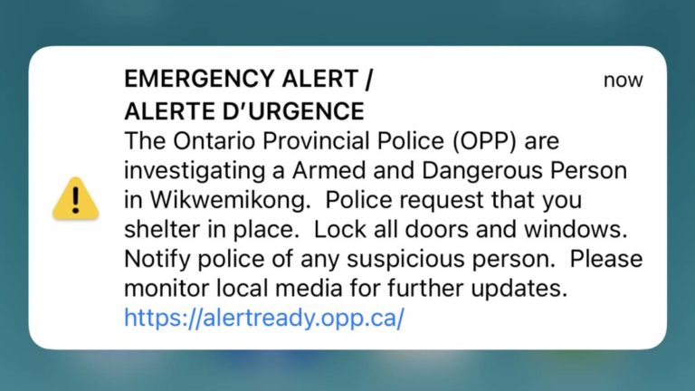 Wiikwemkoong residents told to shelter in place as police seek armed person￼