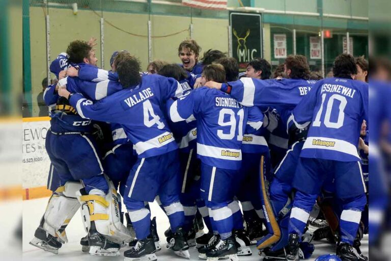 Samuel Assiinewai and his Sudbury Cubs team win back-to-back Northern Ontario Junior Hockey championships