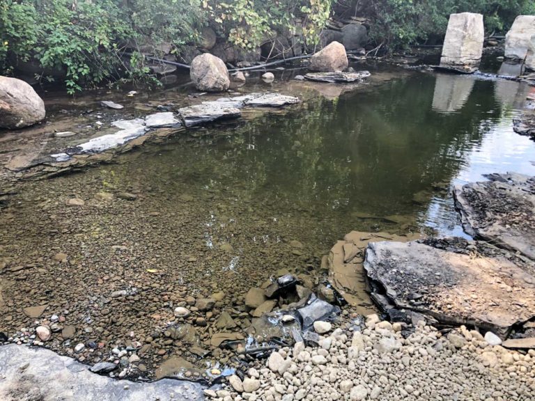 Little Current fish and gamers build salmon, rainbow trout spawning pool at Bass Creek