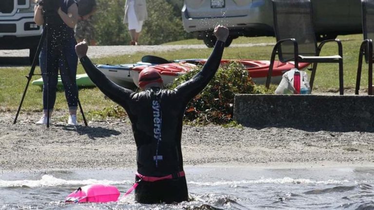 On your mark, Matt, get ready…swim!