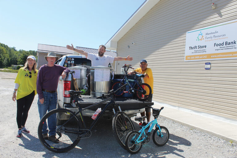First inter-community cycle for Manitoulin Family Resources Food Bank deemed a success