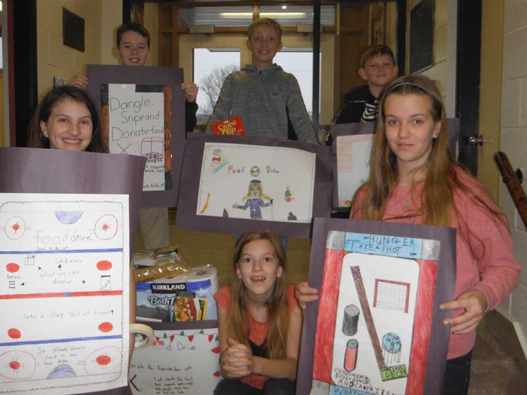 Charles C. McLean held a very successful food drive to support needy families