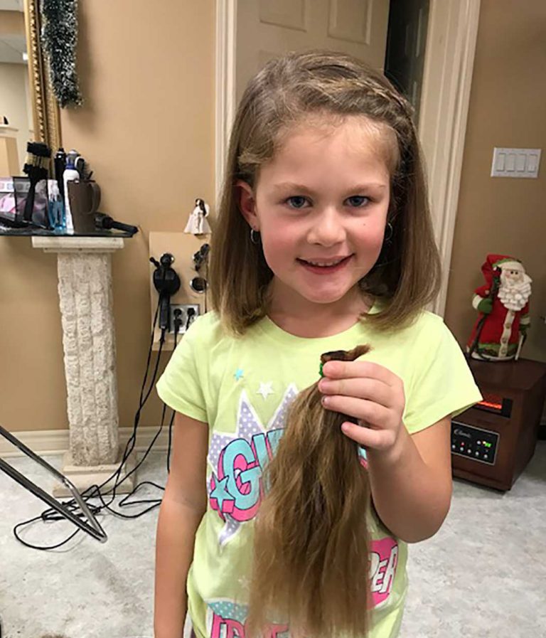 Six-year-old Mindemoya girl donates hair to those battling cancer