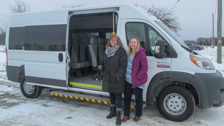 Wheelchair eight passenger-two wheelchair van comes to Community Living Manitoulin