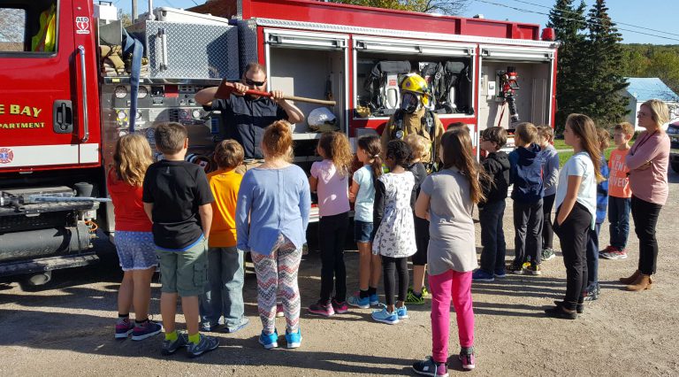 Gore Bay firefighters provide important message to students at C.C. McLean