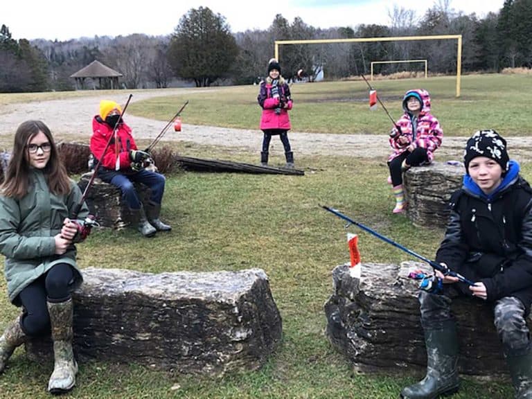 Public school students receive fishing rods courtesy of Little Current Fish and Game Club