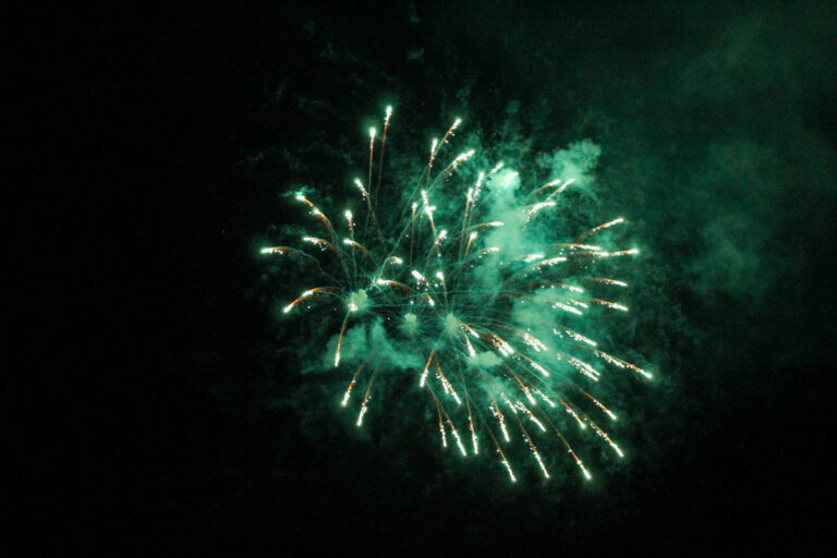 Gore Bay night lights up