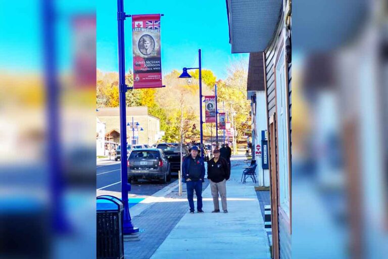 Gore Bay’s new veterans’ banners beautifully enhance downtown revitalization project